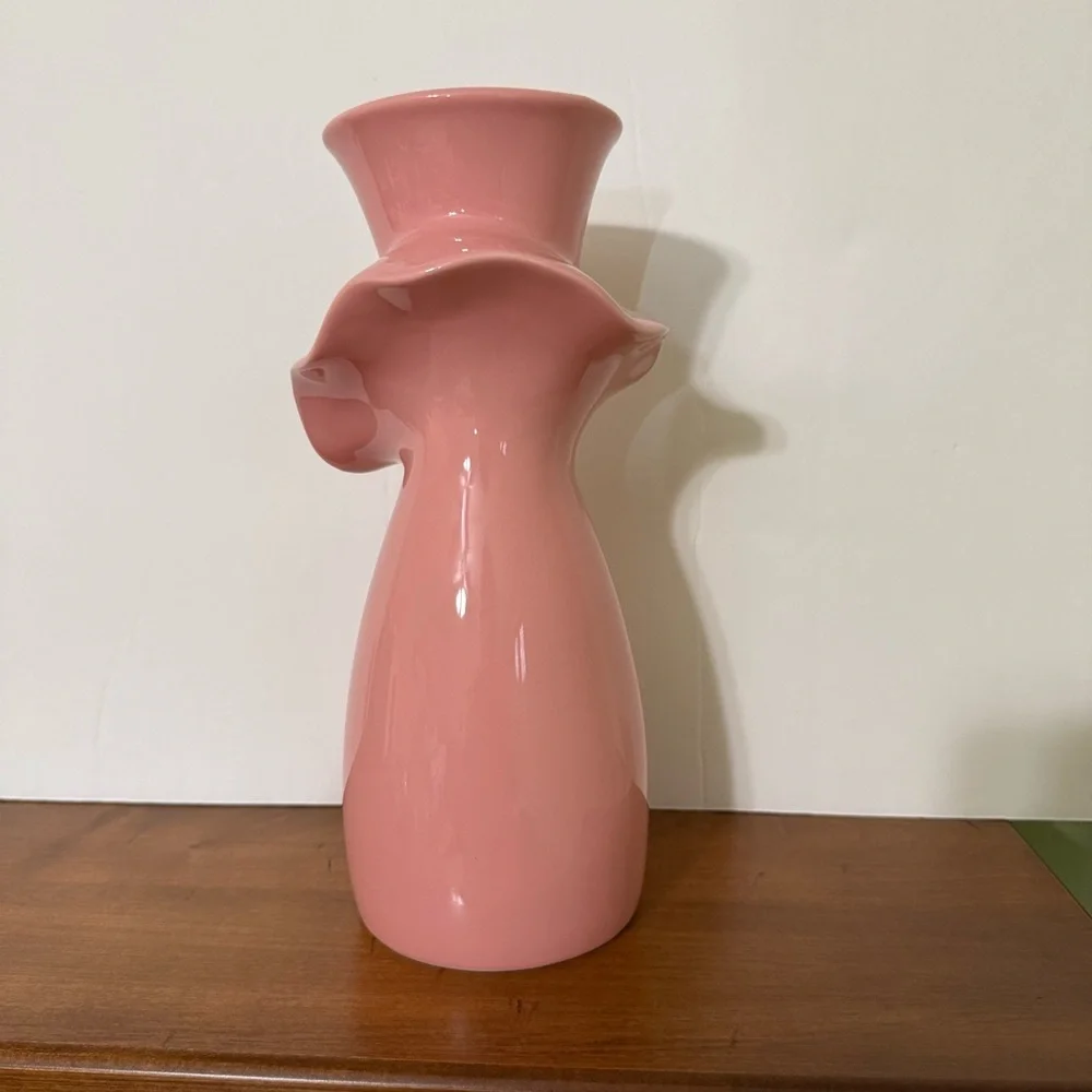 NEW in packaging Elegant‎ Pink Ceramic Vase 10.23 inches tall modern